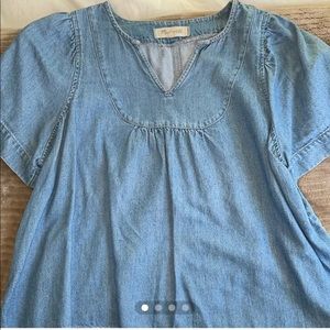 Madewell chambray denim top